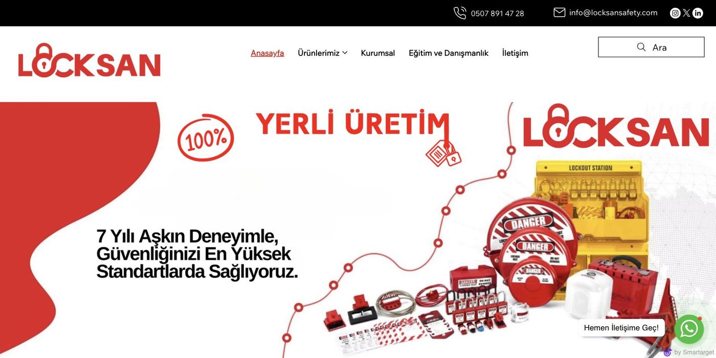 Locks & Safety web sitesi ekran görüntüsü