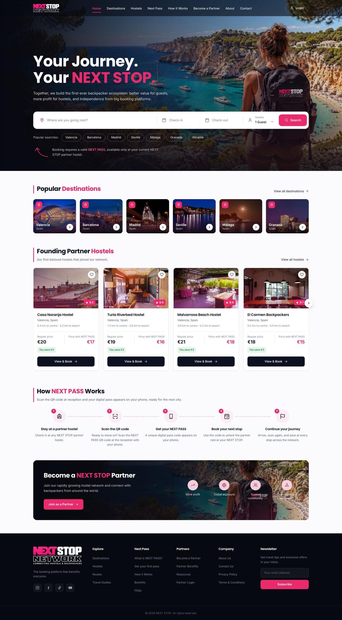 Next Stop Network — web sitesinin tamamı